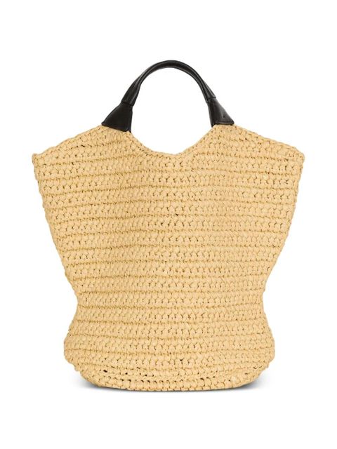 Balmain mini crochet tote bag - Neutrals