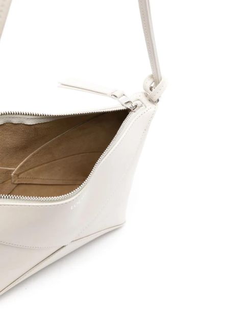 LOEWE Puzzle Fold leather clutch bag - White