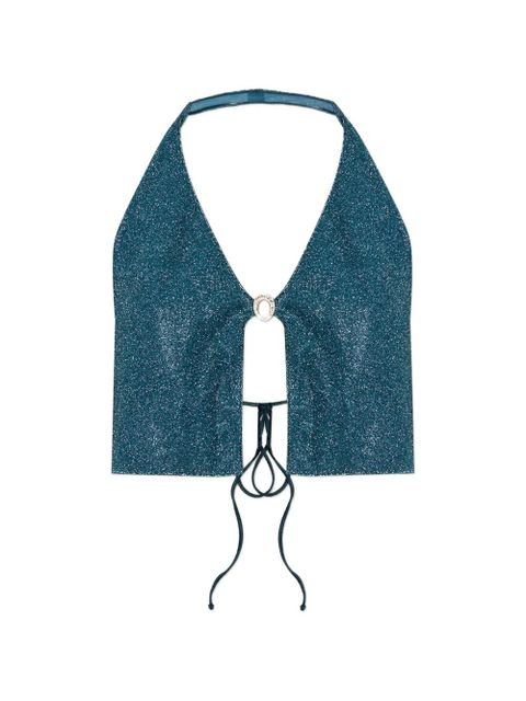 Oséree ring halterneck top - Blue - zdjęcie produktu nr 1