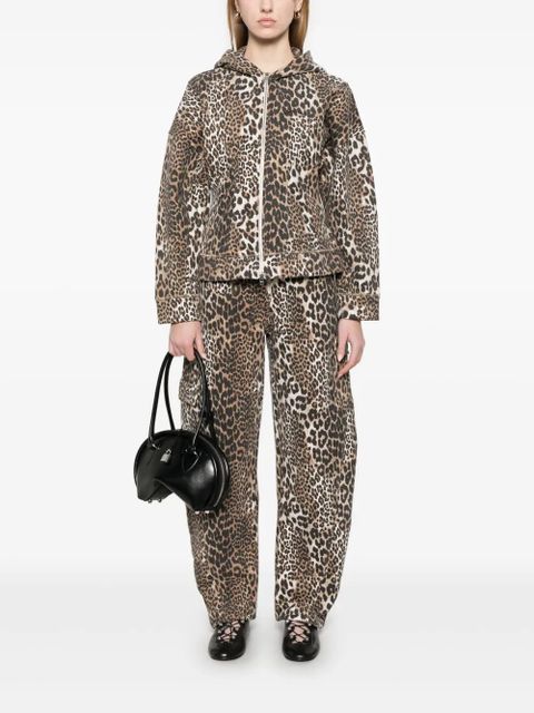 GANNI leopard-print trousers - Brown - zdjęcie produktu nr 2