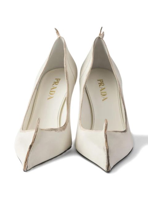 Prada 85mm Antiqued leather pumps - Neutrals - zdjęcie produktu nr 2