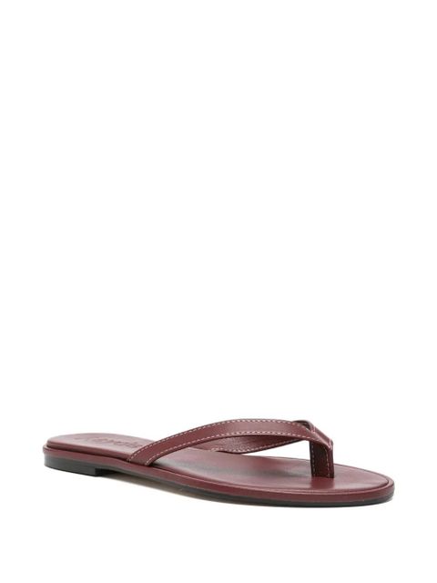 Aeyde contrast-stitch thong sandals - Red - zdjęcie produktu nr 2