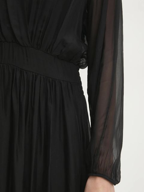 Answear.LAB sukienka kolor czarny maxi prosta