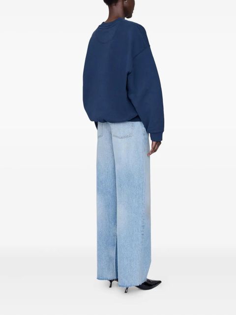 ANINE BING Jaci Paris-logo sweatshirt - Blue - zdjęcie produktu nr 2