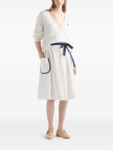 Prada slubbed toile skirt - White - zdjęcie produktu nr 2