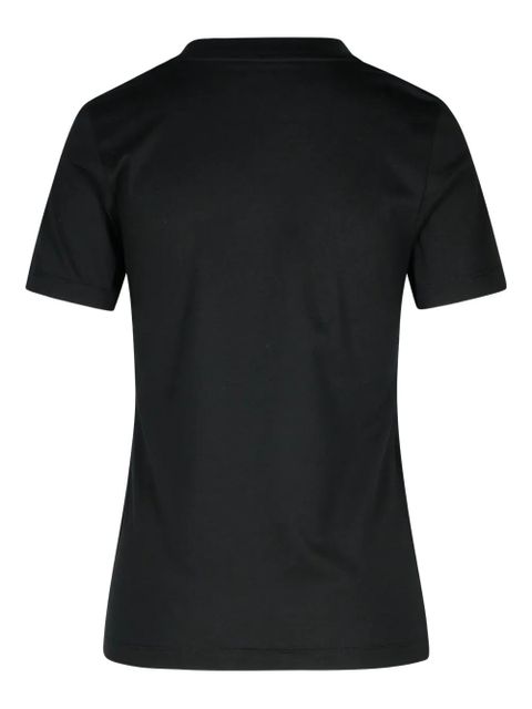 Moncler rhinestone-logo crew-neck T-shirt - Black