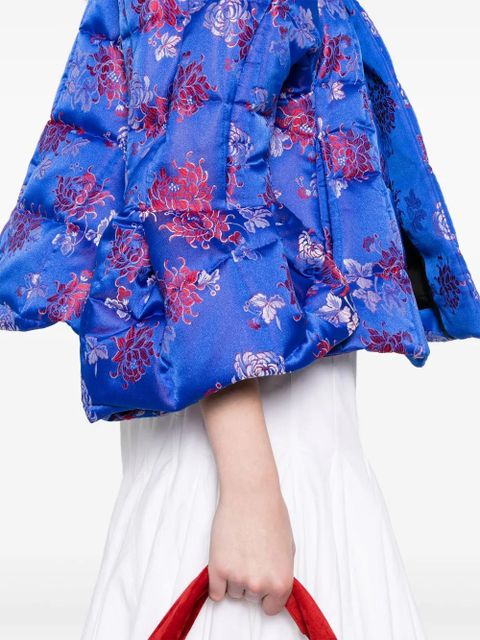 Comme Des Garçons floral-jacquard jacket - Blue