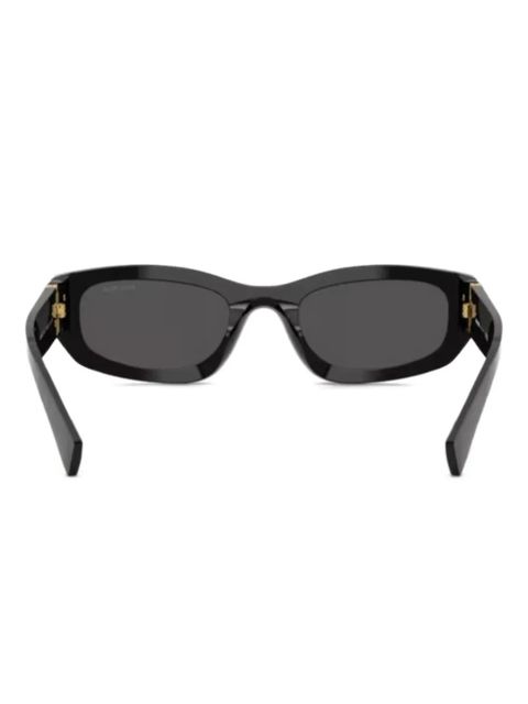 Miu Miu Eyewear logo-detail geometric-frame sunglasses - Black - zdjęcie produktu nr 2