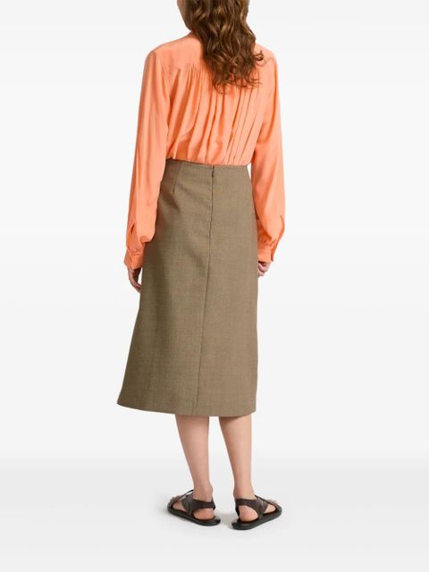 Yves Salomon wool split skirt - Neutrals