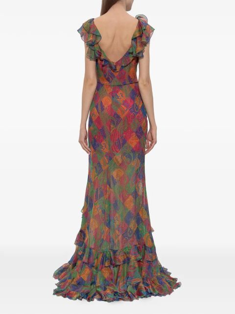 ETRO paisley-pattern maxi dress - Blue