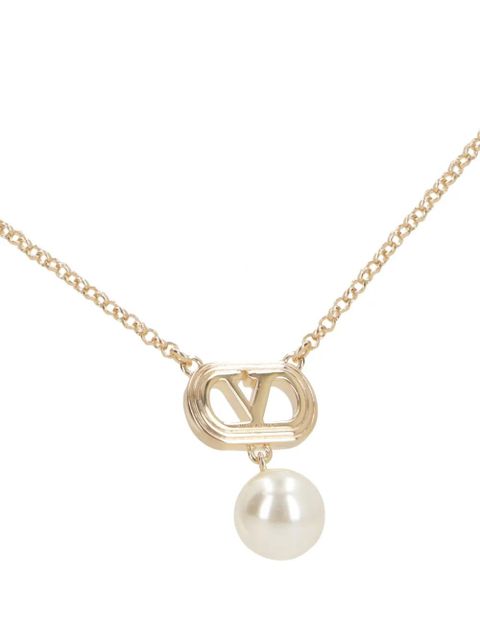 Valentino Garavani Vlogo pendant necklace - Gold - zdjęcie produktu nr 2