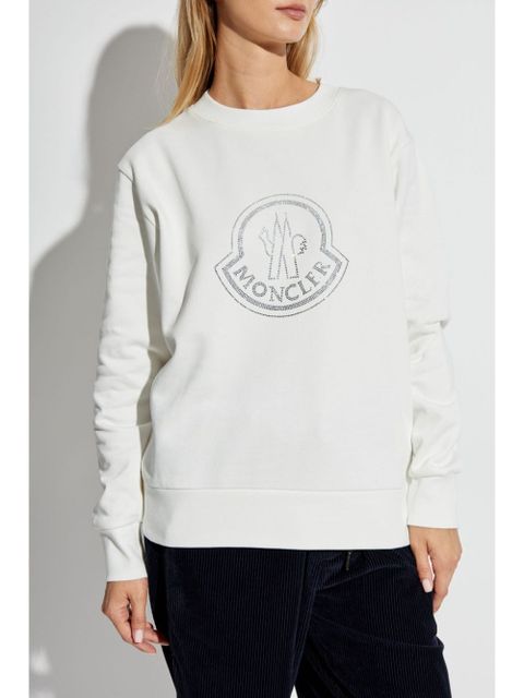 Moncler crystal-embellished sweatshirt - White
