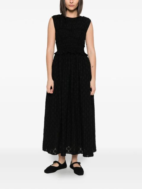Cecilie Bahnsen Dinah smocked-effect maxi dress - Black - zdjęcie produktu nr 2