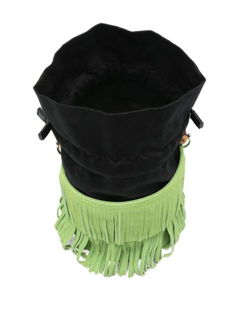 Simon Miller Tiki fringe top-handle tote bag - Green