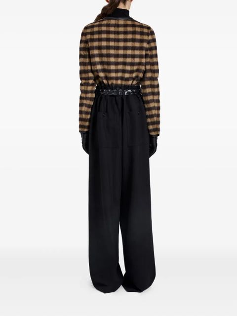 Proenza Schouler checked cropped jacket - Brown