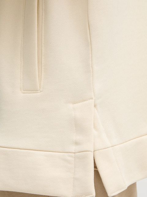 United Colors of Benetton bluza bawełniana damska kolor beżowy z kapturem gładka 3UNID500R