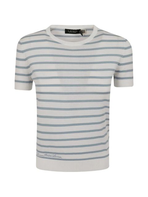 Lauren Ralph Lauren striped knitted T-shirt - White - zdjęcie produktu nr 1