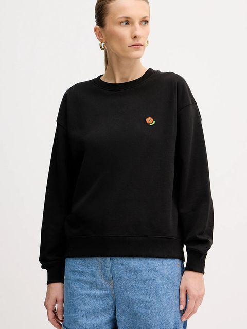 Kenzo bluza bawełniana damska kolor czarny gładka FF52SW1874MF.99J