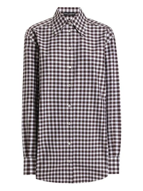 Dolce & Gabbana gingham-check shirt - White - zdjęcie produktu nr 1