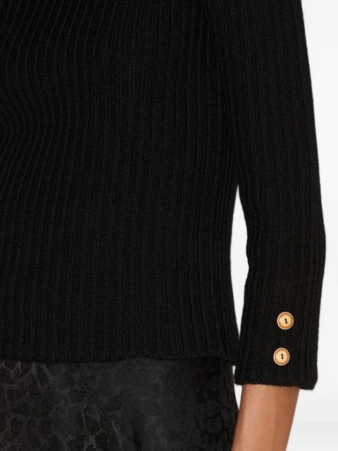 ISABEL MARANT ribbed button-detail sweater - Black