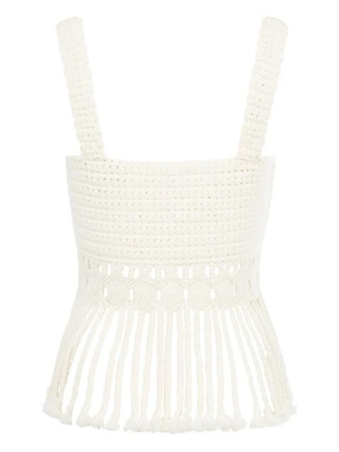 Gabriela Hearst Lilea crocheted fringed top - White - zdjęcie produktu nr 2