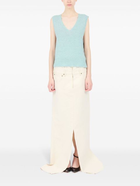 Maison Margiela Fussbett knitted top - Blue - zdjęcie produktu nr 2