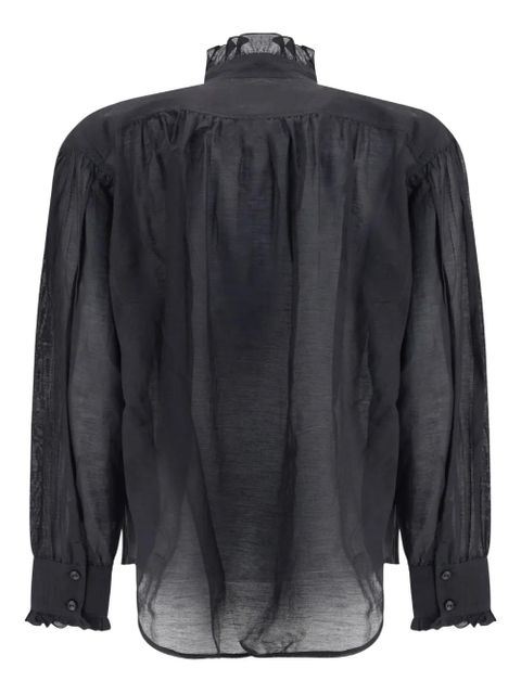 MARANT ÉTOILE Pamias ruffled top - Black
