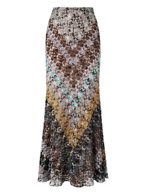 Missoni zigzag-lace maxi skirt - Black - zdjęcie produktu nr 1