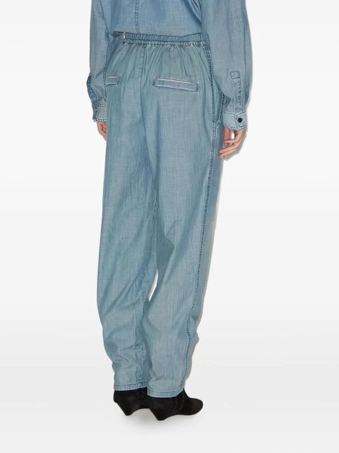 MARANT ÉTOILE drawstring elastic catalia trousers - Blue