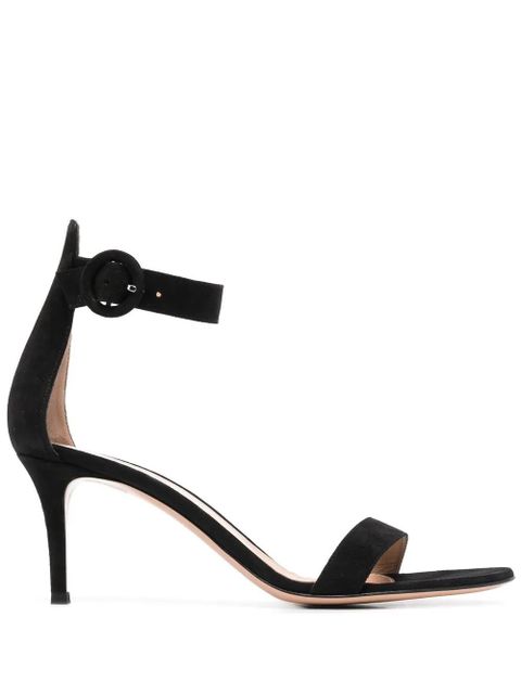 Gianvito Rossi Portofino 70mm suede sandals - Black - zdjęcie produktu nr 1