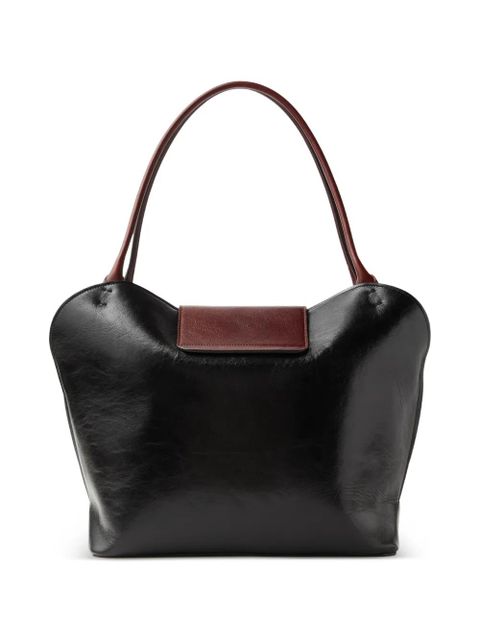 Versace Vivian large leather shoulder bag - Black