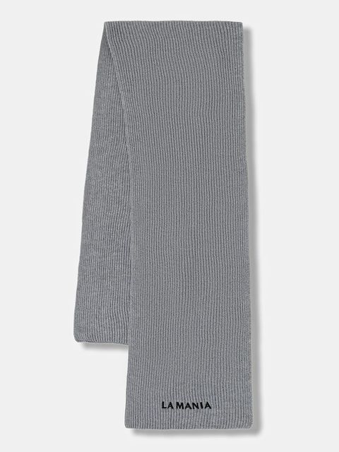 La Mania szalik wełniany MERINOWOOL damski kolor szary gładki MERINOWOOL - zdjęcie produktu nr 1