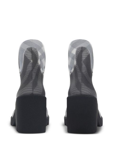 Burberry Marsh check-pattern boots - Grey