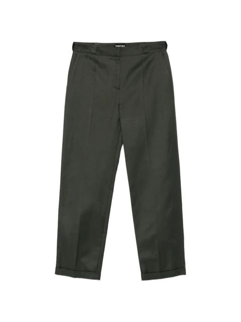 TOM FORD folded-hem trousers - Green - zdjęcie produktu nr 1