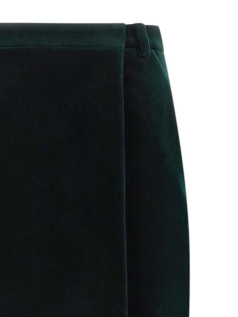 Saint Laurent velvet midi skirt - Green