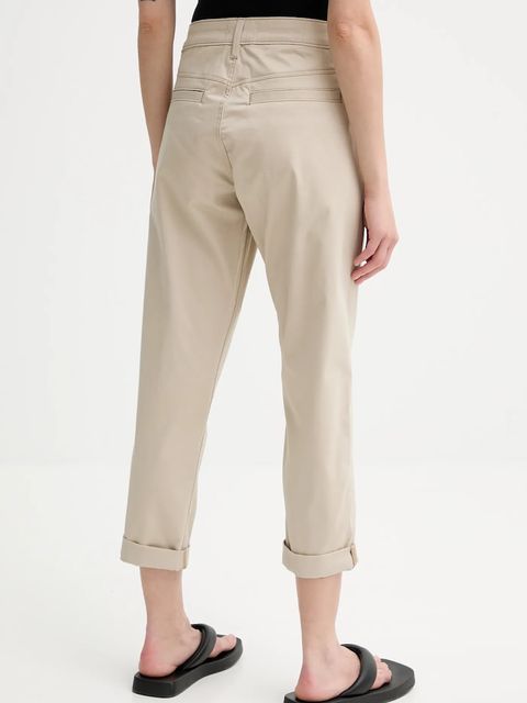 G-Star spodnie damskie kolor beżowy fason chinos high waist D25257-D715 - zdjęcie produktu nr 2