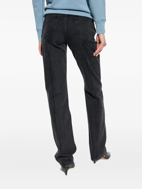 ISABEL MARANT Vetan centre-seam straight-leg jeans - BLACK