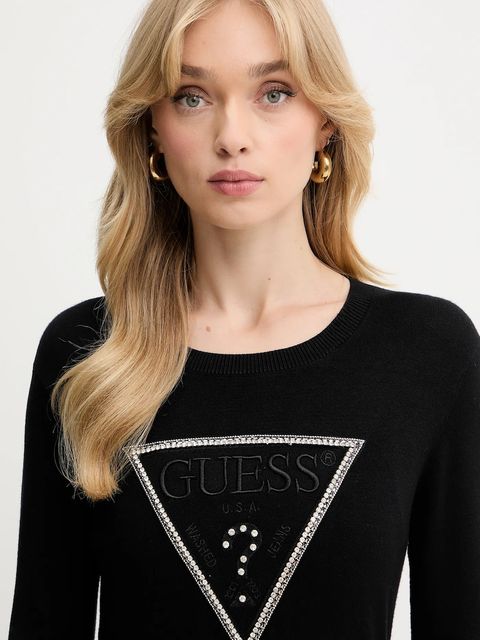 Guess sweter KIARA damski kolor czarny lekki W5YR23 Z2NQ2
