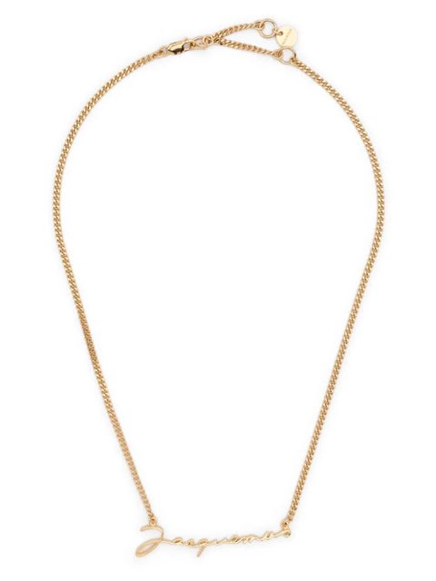 Jacquemus logo-lettering necklace - Gold - zdjęcie produktu nr 1