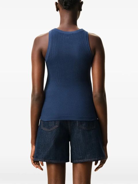 AMI Paris Ami De Coeur logo-embroidery tank top - Blue
