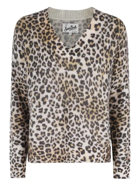 MC2 Saint Barth Elara leopard-print sweater - Neutrals - zdjęcie produktu nr 1
