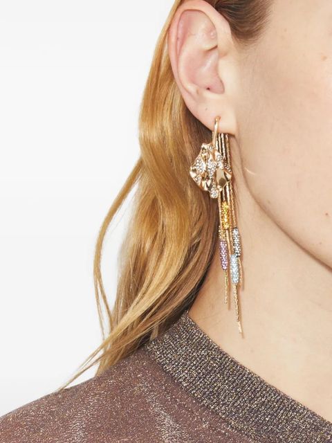 Tory Burch Runway embellished front-backs earrings - Gold - zdjęcie produktu nr 2