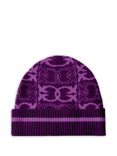 PINKO patterned ribbed beanie - Purple - zdjęcie produktu nr 1
