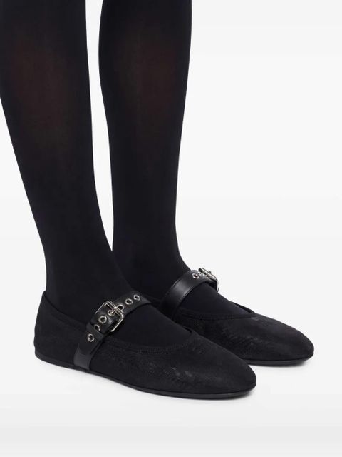 Miu Miu MIU MIU STRAP BALLET - Black