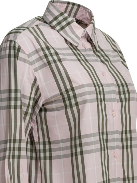 Burberry check-pattern cotton shirt - Pink