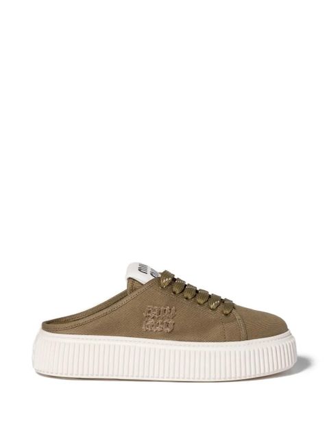 Miu Miu denim sneaker mules - Green - zdjęcie produktu nr 1