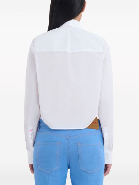 Marni cropped cotton shirt - White