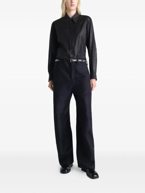 LEMAIRE pointed-collar shirt - Black - zdjęcie produktu nr 2