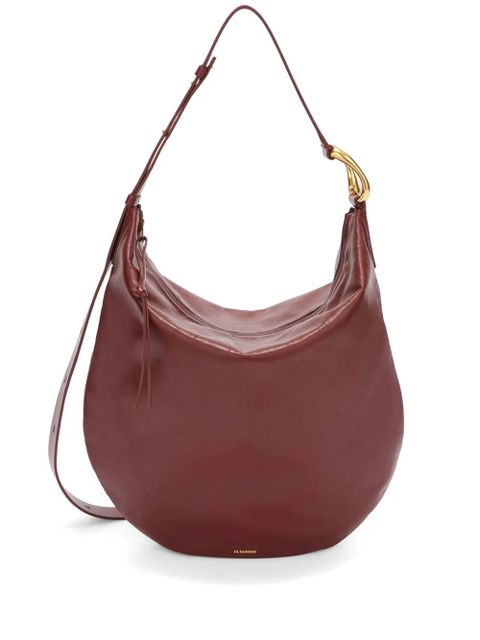 Jil Sander medium Moon leather shoulder bag - Red - zdjęcie produktu nr 1