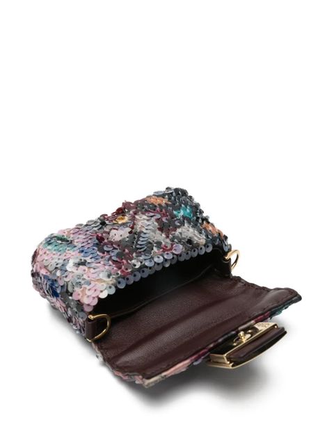 FENDI nano Baguette keyring bag - Black